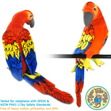 Load image into Gallery viewer, Miguelita The Macaw | 22 Inch Stuffed Animal Plush | By TigerHart Toys