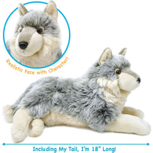Load image into Gallery viewer, Whitaker The Wolf | 18 Inch Stuffed Animal Plush | By TigerHart Toys