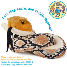 Load image into Gallery viewer, Rambo The Rattlesnake | 54 Inch Stuffed Animal Plush | By TigerHart Toys