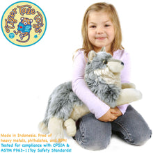 Load image into Gallery viewer, Whitaker The Wolf | 18 Inch Stuffed Animal Plush | By TigerHart Toys