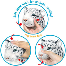 Load image into Gallery viewer, Sinovia The Snow Leopard | Squeeze Me! | 17 Inch Stuffed Animal Plush