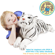 Load image into Gallery viewer, Sada The White Tiger | 24 Inch Stuffed Animal Plush | By TigerHart Toys