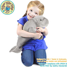 Load image into Gallery viewer, Morgan The Manatee | 21 Inch Stuffed Animal Plush | By TigerHart Toys