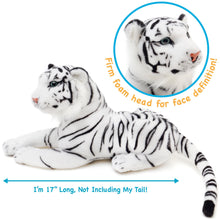 Load image into Gallery viewer, Saphed The White Tiger | 17 Inch Stuffed Animal Plush | By TigerHart Toys
