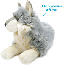Load image into Gallery viewer, Whitaker The Wolf | 18 Inch Stuffed Animal Plush | By TigerHart Toys
