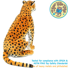 Load image into Gallery viewer, Cecil The Cheetah | 26 Inch Stuffed Animal Plush | By TigerHart Toys
