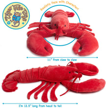 Load image into Gallery viewer, Lenora The Lobster | 13 Inch Stuffed Animal Plush | By TigerHart Toys
