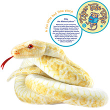 Load image into Gallery viewer, Alba The Albino Burmese Python | 100 Inch Stuffed Animal Plush | By TigerHart Toys
