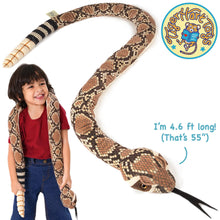 Load image into Gallery viewer, Rambo The Rattlesnake - 55 Inch Stuffed Animal Plush - by TigerHart Toys
