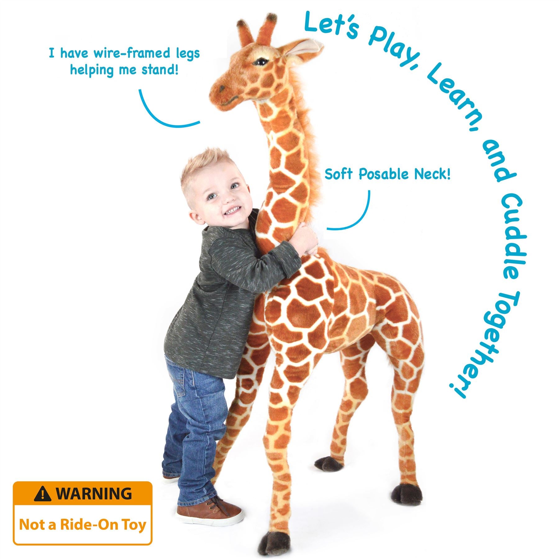 Jani The Savannah Giraffe | 52 Inch Stuffed Animal Plush | By