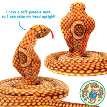 Load image into Gallery viewer, Qamra The Queen Cobra | 102 Inch Stuffed Animal Plush | By TigerHart Toys
