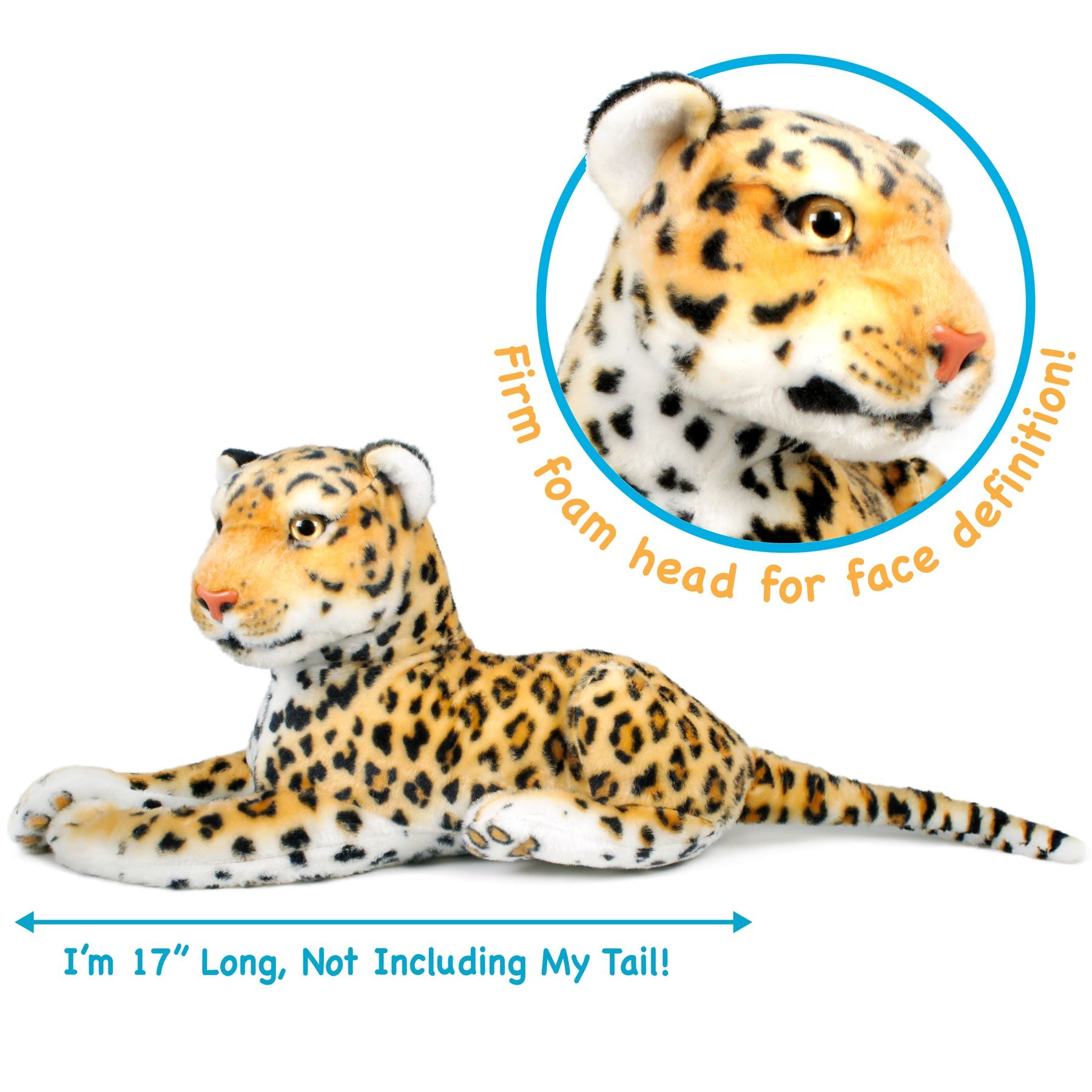 Leah The Leopard | 20 Inch Stuffed Animal Plush | By TigerHart Toys