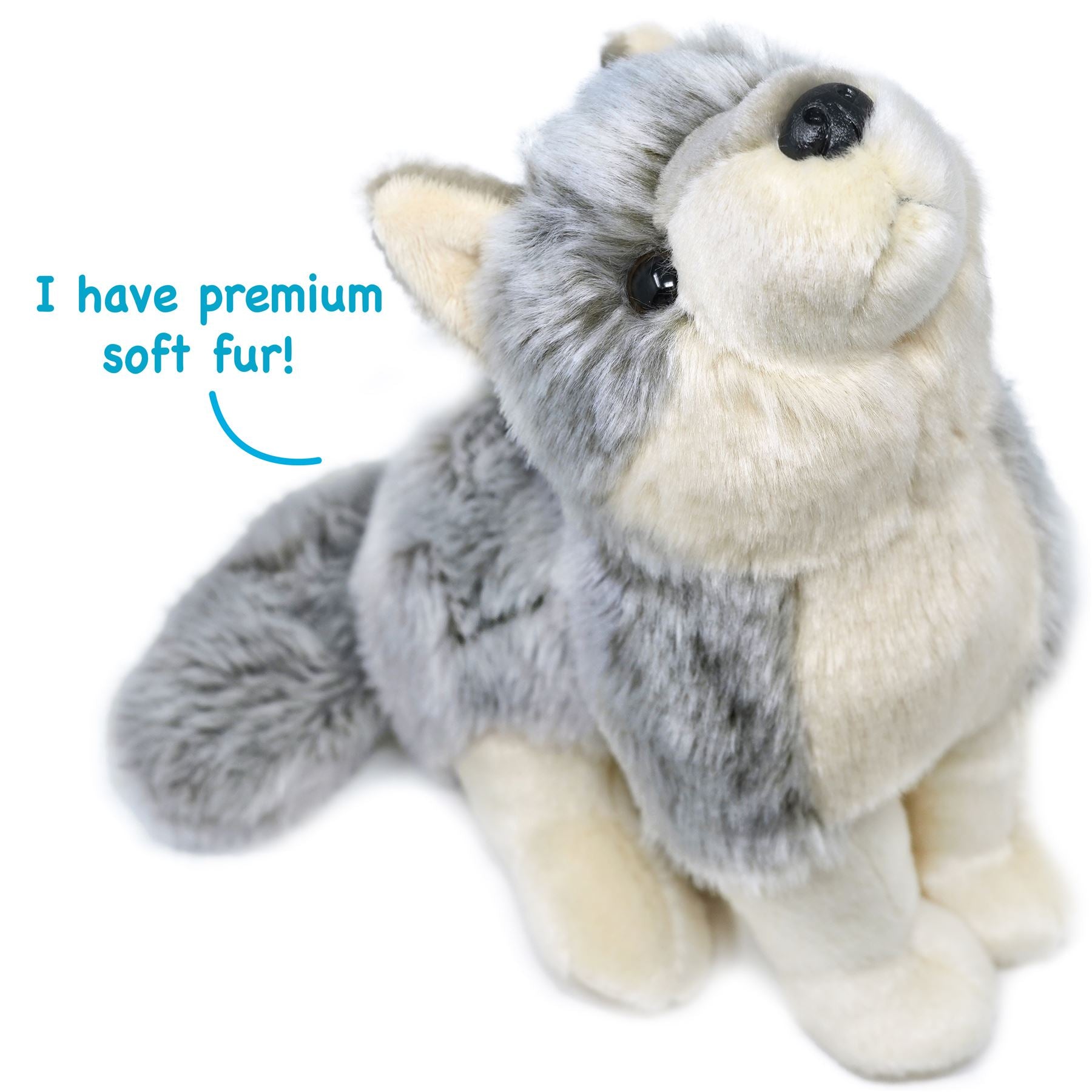 Wolcott The Wolf | 11 Inch Stuffed Animal Plush | By TigerHart Toys