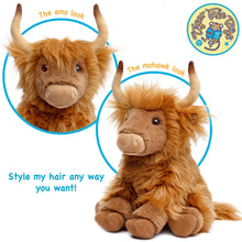 Load image into Gallery viewer, Henley The Highland Cow | 14 Inch Stuffed Animal Plush | By TigerHart Toys
