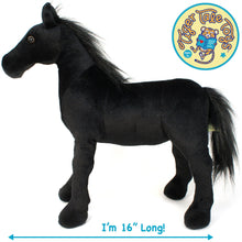 Load image into Gallery viewer, Ignacio The Black Stallion | 18 Inch Stuffed Animal Plush | By TigerHart Toys
