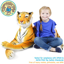 Load image into Gallery viewer, Rohit The Orange Bengal Tiger | 46 Inch Stuffed Animal Plush | By TigerHart Toys
