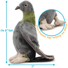 Load image into Gallery viewer, Pepper The Pigeon | 9 Inch Stuffed Animal Plush | By TigerHart Toys
