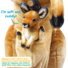 Load image into Gallery viewer, Kari The Kangaroo and Joey | 38 Inch Stuffed Animal Plush | By TigerHart Toys
