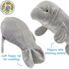 Load image into Gallery viewer, Morgan The Manatee | 21 Inch Stuffed Animal Plush | By TigerHart Toys

