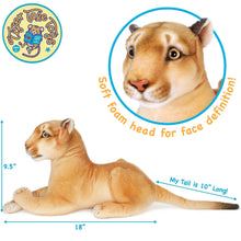 Load image into Gallery viewer, Monique The Mountain Lion | 18 Inch Stuffed Animal Plush | By TigerHart Toys
