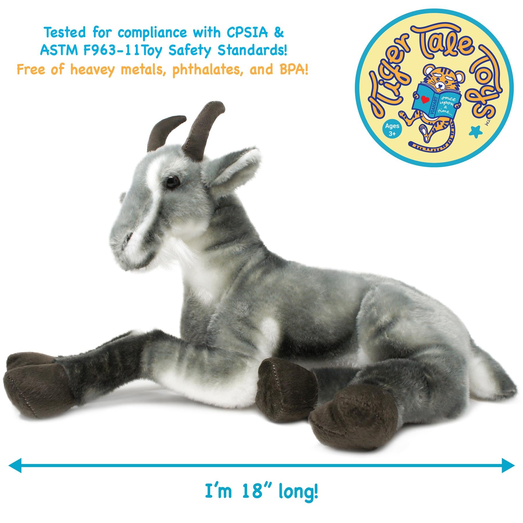 Patrick the Pygmy Goat | 18 Inch Stuffed Animal Plush | By