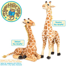 Load image into Gallery viewer, Jocelyn The Giraffe | 22 Inch Stuffed Animal Plush | By TigerHart Toys
