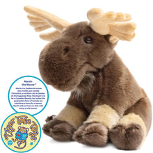 Load image into Gallery viewer, Martin The Moose | 11 Inch Stuffed Animal Plush | By TigerHart Toys
