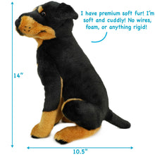 Load image into Gallery viewer, Ronin The Rottweiler | 14 Inch Stuffed Animal Plush | By TigerHart Toys
