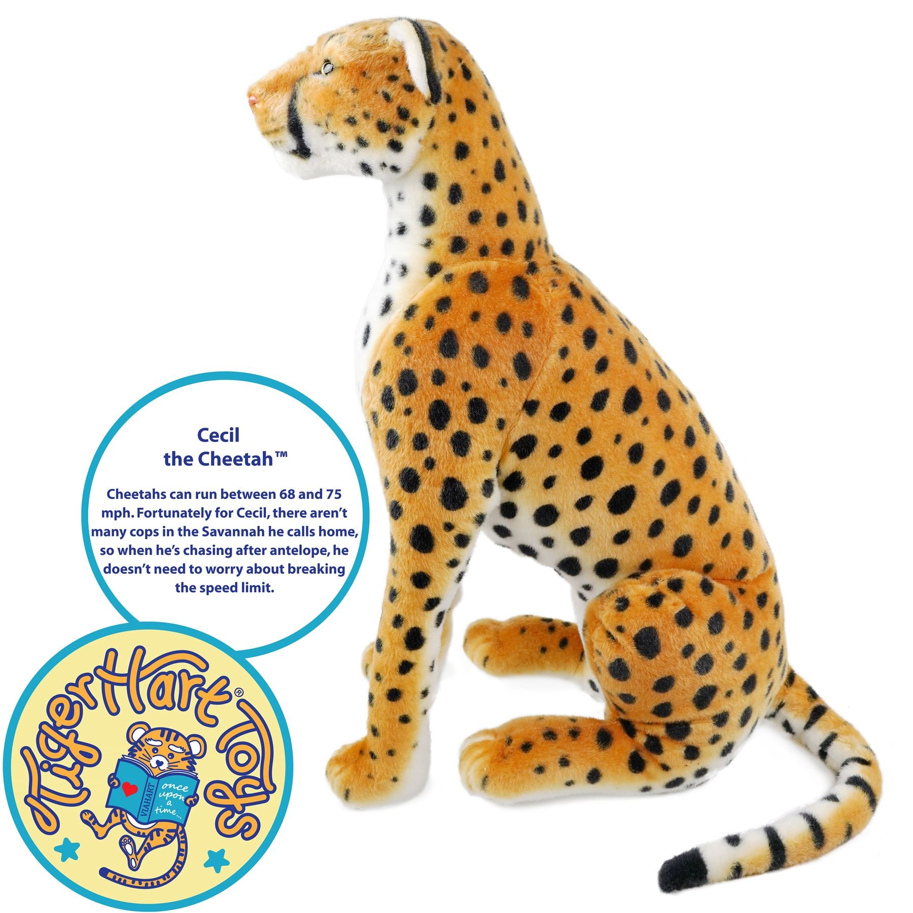 Cecil The Cheetah 26 Inch Stuffed Animal Plush By TigerHart Toys