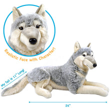 Load image into Gallery viewer, Winry The Wolf | 26 Inch Stuffed Animal Plush | By TigerHart Toys
