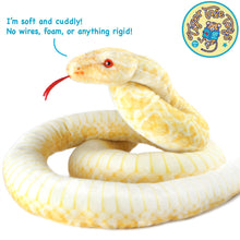 Load image into Gallery viewer, Alba The Albino Burmese Python | 100 Inch Stuffed Animal Plush | By TigerHart Toys
