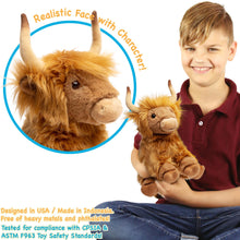 Load image into Gallery viewer, Henley The Highland Cow | 14 Inch Stuffed Animal Plush | By TigerHart Toys
