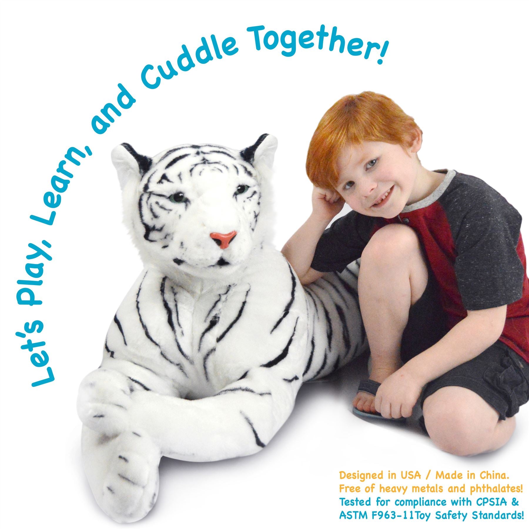 Timurova The White Siberian Tiger | 42 Inch Stuffed Animal