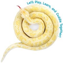 Load image into Gallery viewer, Alba The Albino Burmese Python | 100 Inch Stuffed Animal Plush | By TigerHart Toys
