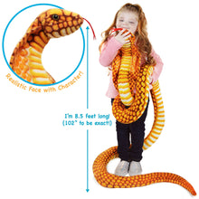 Load image into Gallery viewer, Qamra The Queen Cobra | 102 Inch Stuffed Animal Plush | By TigerHart Toys
